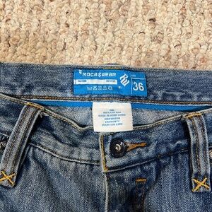 Rocawear Men's Denim Jeans with Blue Accents